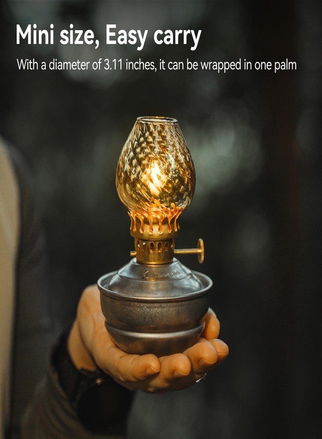 Thous Winds Oil Lamp, Brass Vintage Oil Lantern, Windproof Light for Outdoor Camping Garden Home Decor -Luminara - Image 3